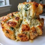 5-Ingredient Spinach Artichoke Dip Pull-Apart Christmas Bread Magic 5 Spinach Artichoke Dip Pull-Apart Christmas Bread