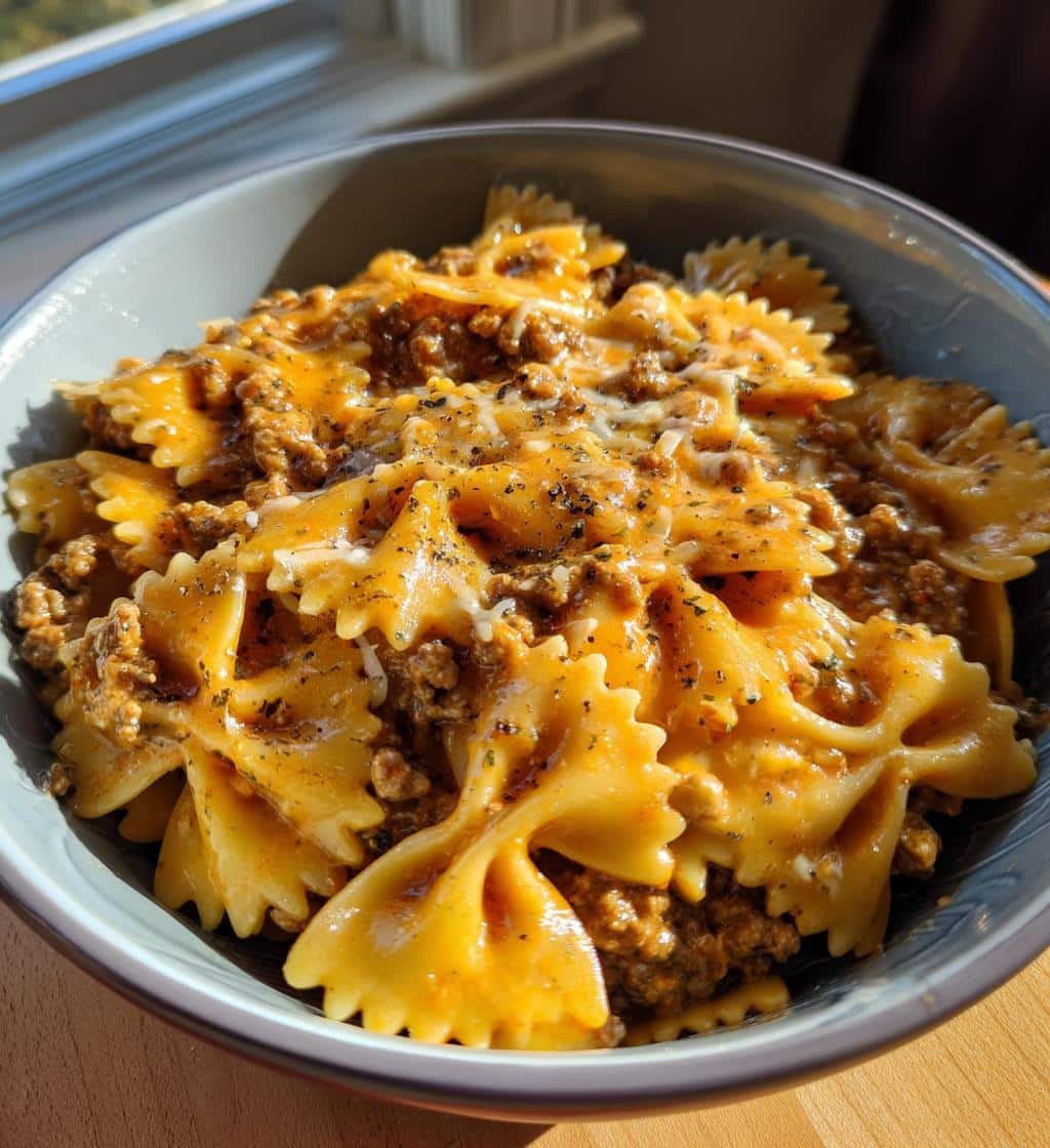 Cheesy Garlic Butter Beef and Bowtie Pasta - detail 1