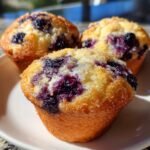 Healthy Air Fryer Blueberry Muffins