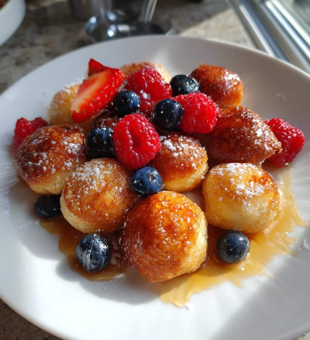 Healthy Air Fryer Pancake Bites (Mini Pancakes)