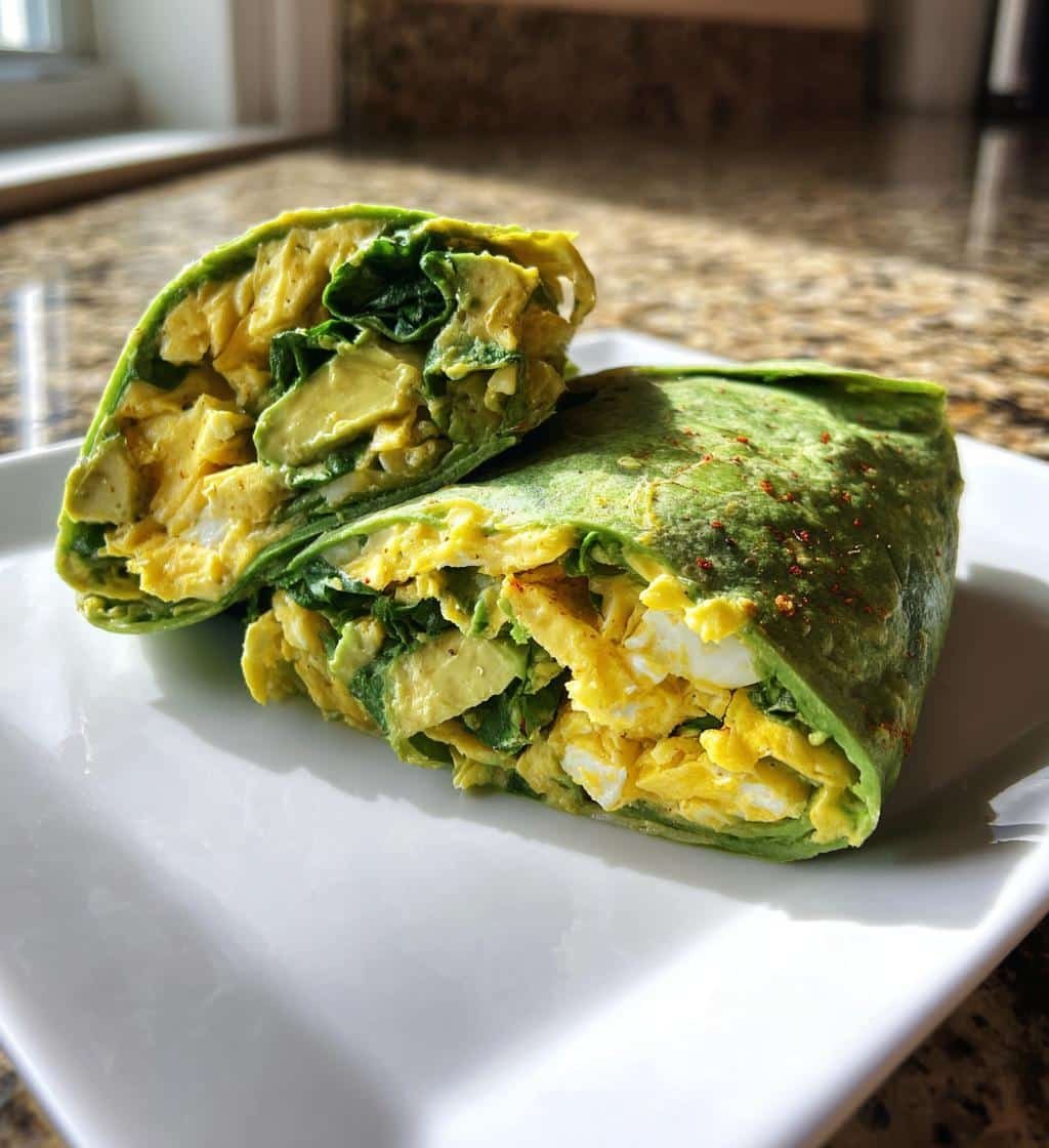 Healthy Avocado Egg Flourless Wrap