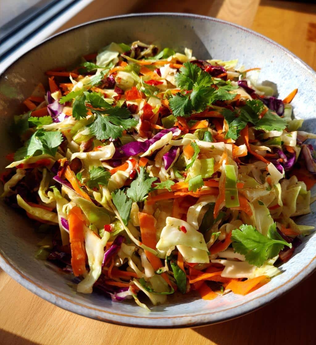Healthy Cabbage Slaw for Tacos/Bowls for meal prep