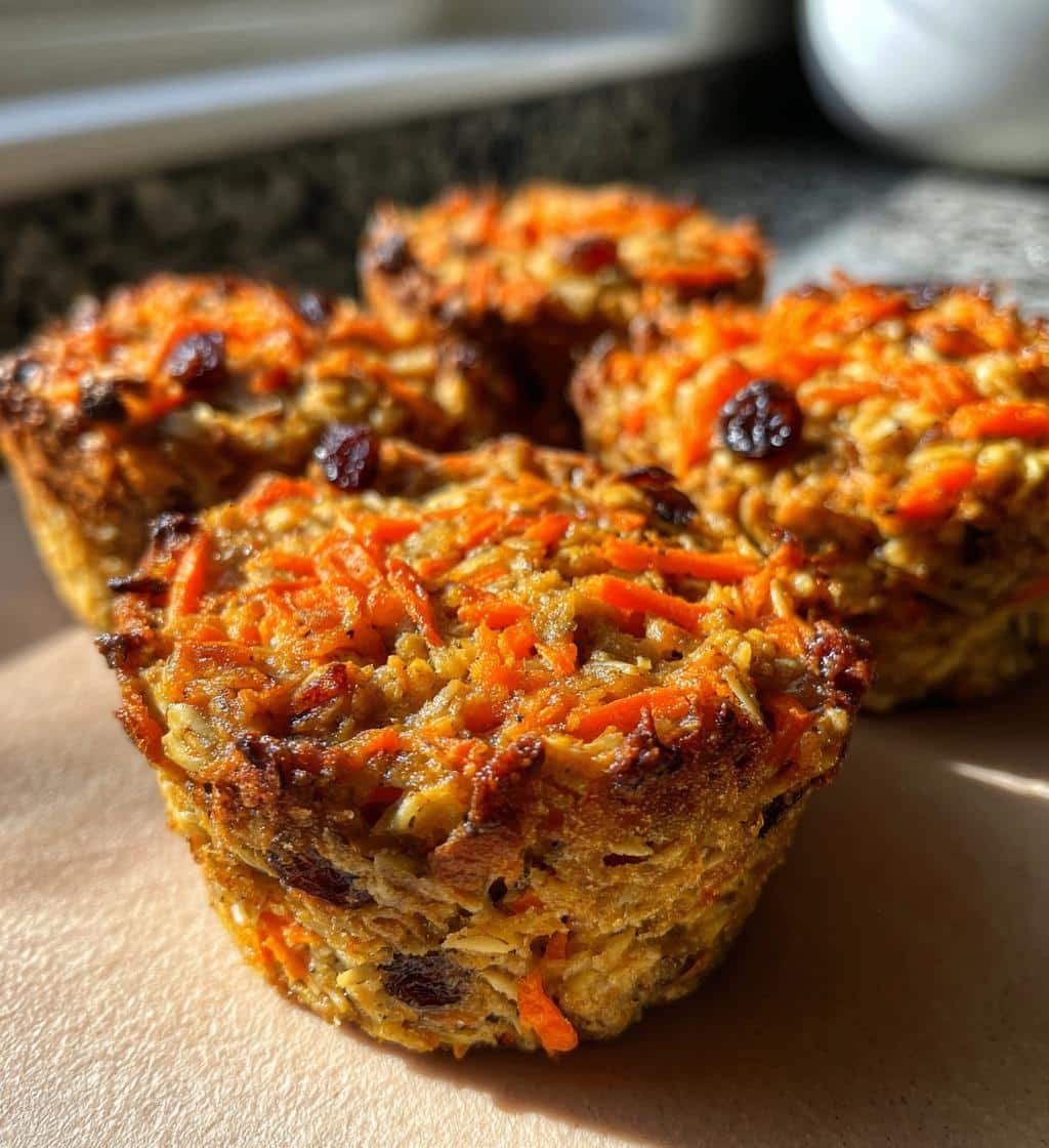 Healthy Carrot Cake Baked Oatmeal Cups - detail 1
