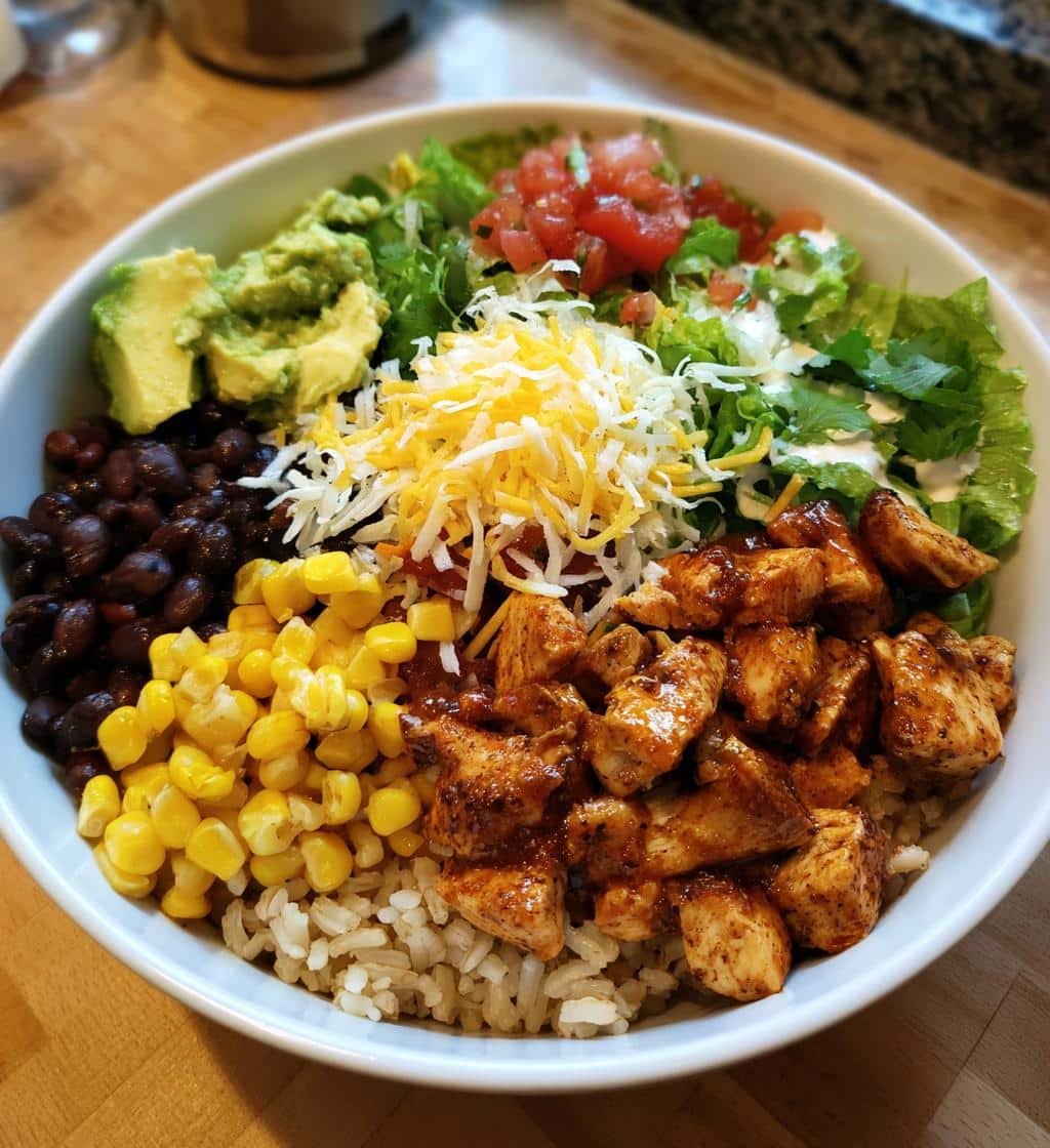Healthy Chicken Burrito Protein Bowl: 5 Flavorful Secrets 4 Healthy Chicken Burrito Protein Bowl (Chipotle-Inspired) - detail 1