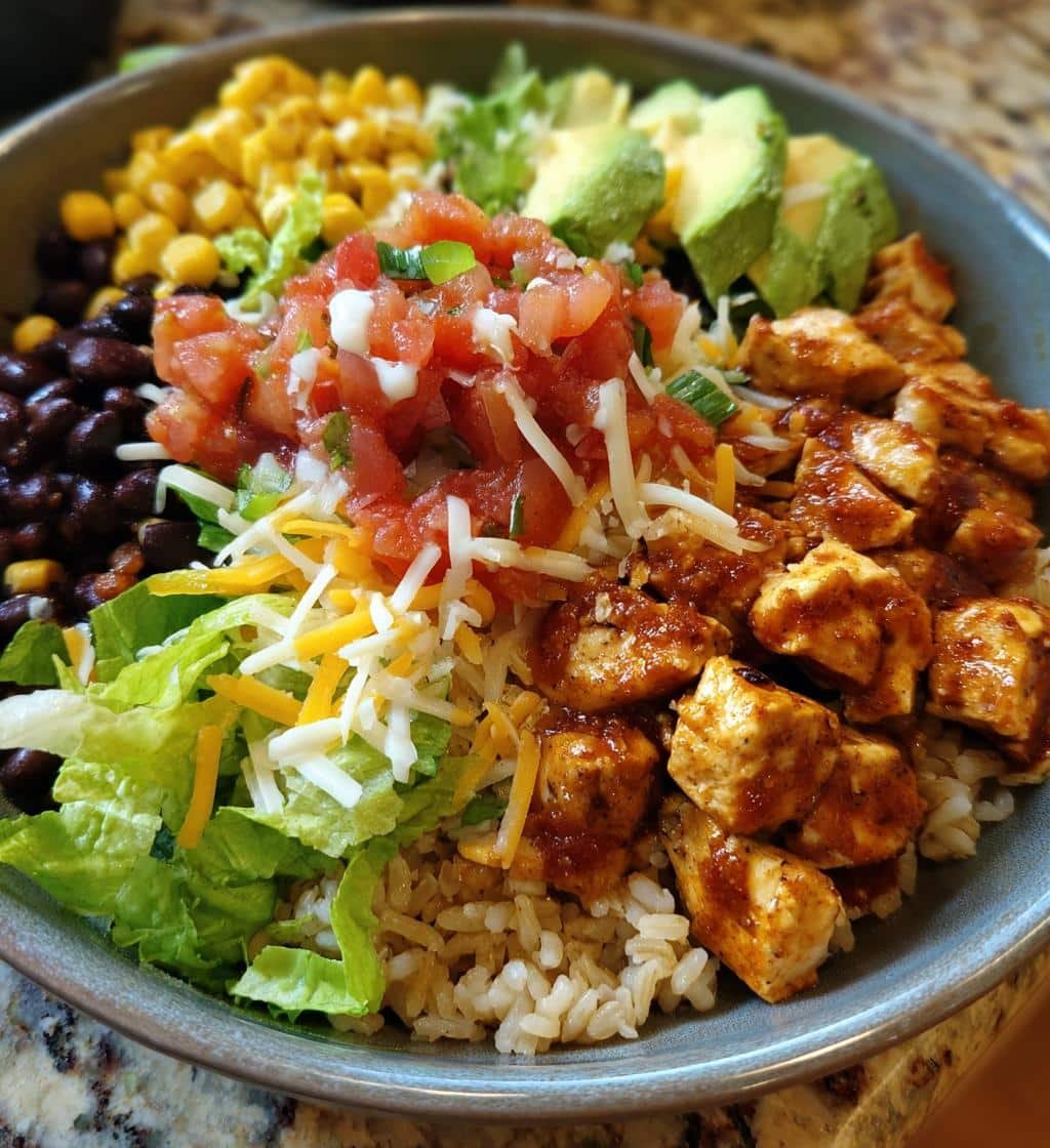Healthy Chicken Burrito Protein Bowl (Chipotle-Inspired)