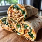 Healthy Chicken Spinach & Cheese Wraps (Meal Prep)