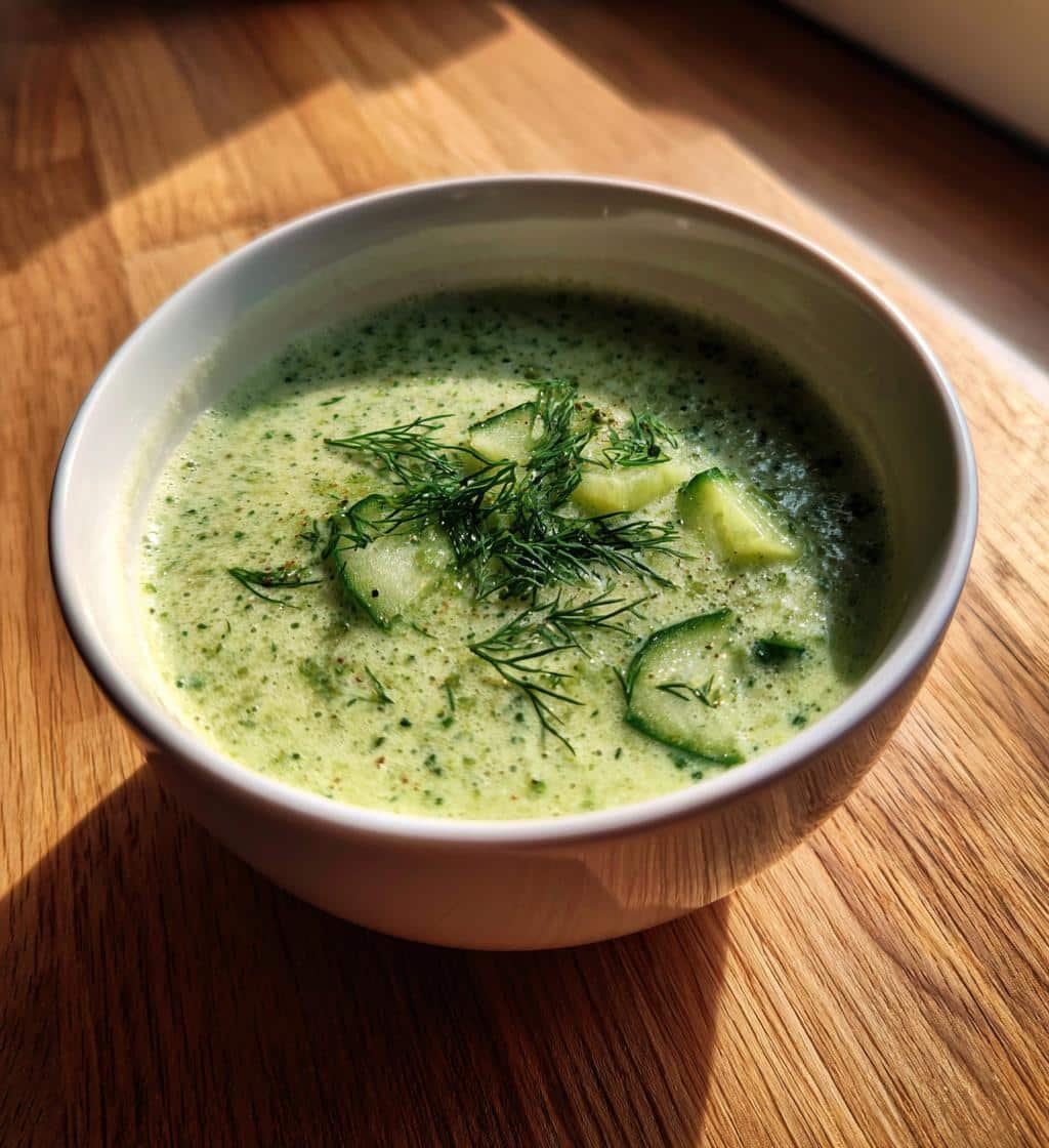 Healthy Chilled Cucumber Avocado Soup (No-Cook) - detail 1