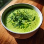 Healthy Chilled Cucumber Avocado Soup (No-Cook)