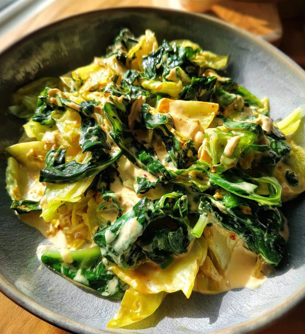 Healthy Creamy Cabbage Alfredo Meal prep