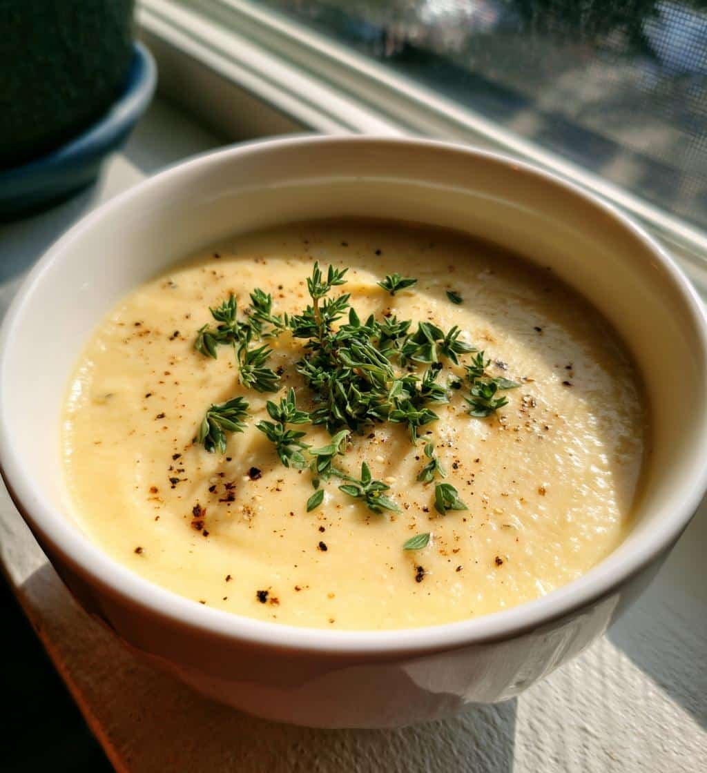 Healthy Creamy Cauliflower Potato & Parsnip Soup - detail 1