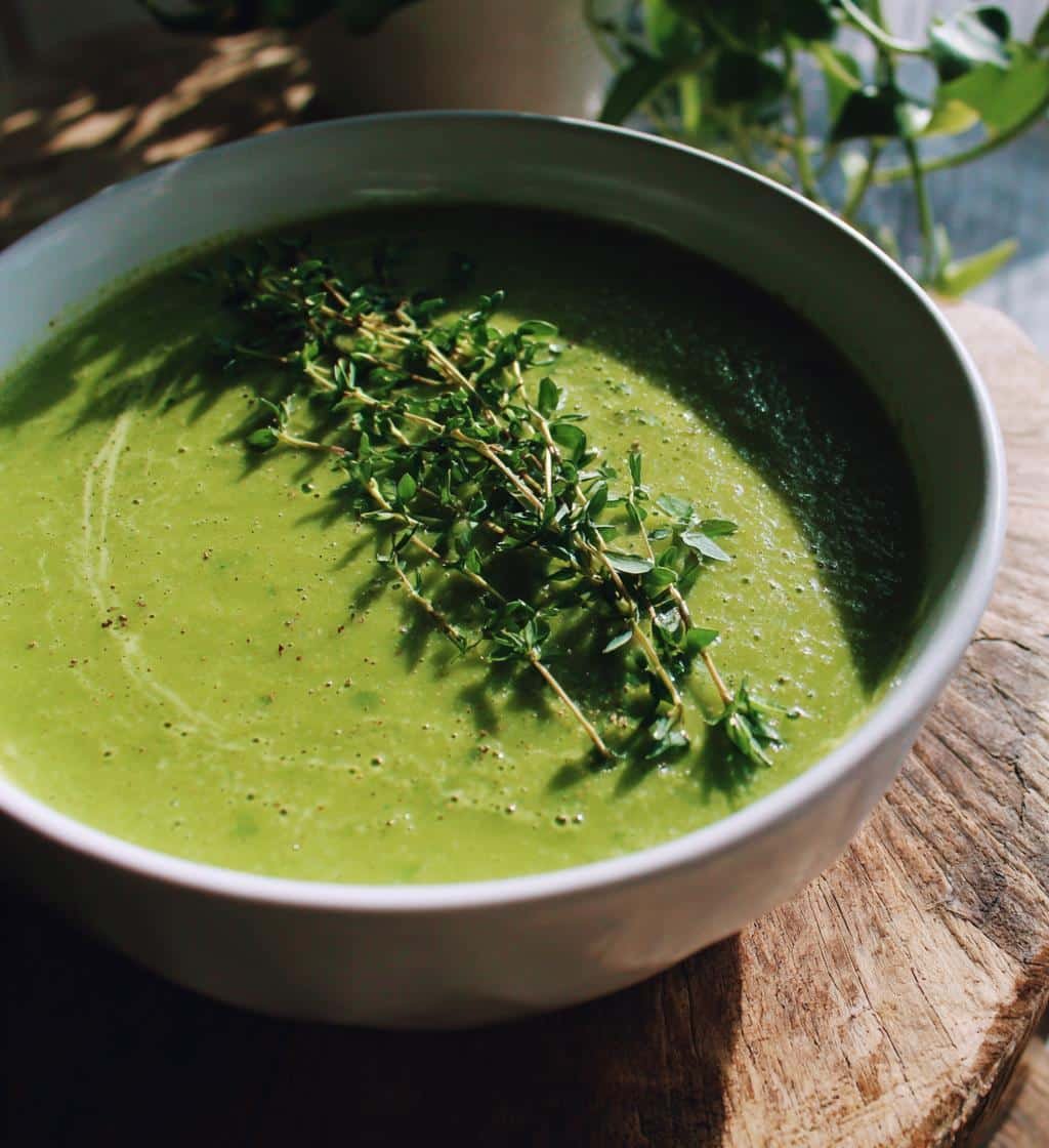 Healthy Creamy Vegan Asparagus Soup (No Cream) - detail 1