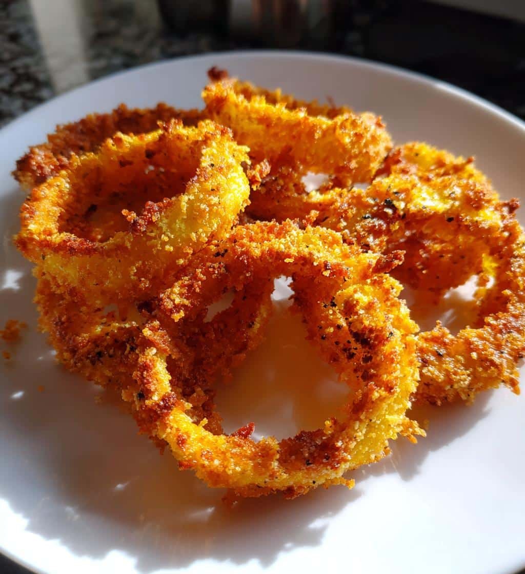 Healthy Crispy Keto Onion Rings (Pork Rind Breading)