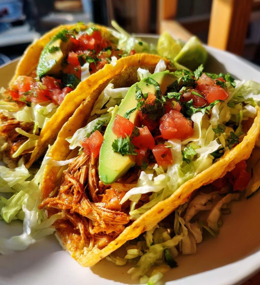 Healthy Crockpot Shredded Chicken Tacos for Busy Nights 4 Healthy Crockpot Shredded Chicken Tacos - detail 1