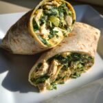 Healthy Easy Chicken Spinach & Cheese Wraps (Meal Prep)