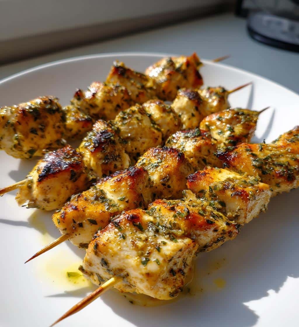 Healthy Easy Lemon Chicken Skewers - detail 1
