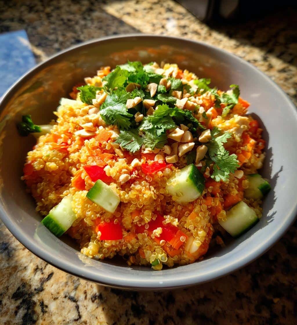 Healthy Gluten-Free Zesty Thai Quinoa Salad