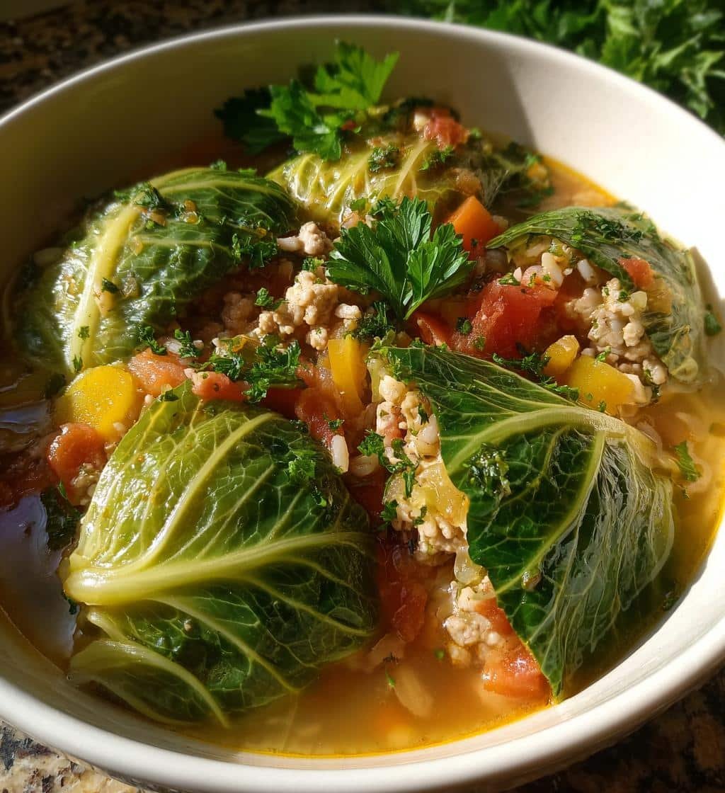 Healthy Golumpki Soup (Polish Stuffed Cabbage Soup) - detail 1