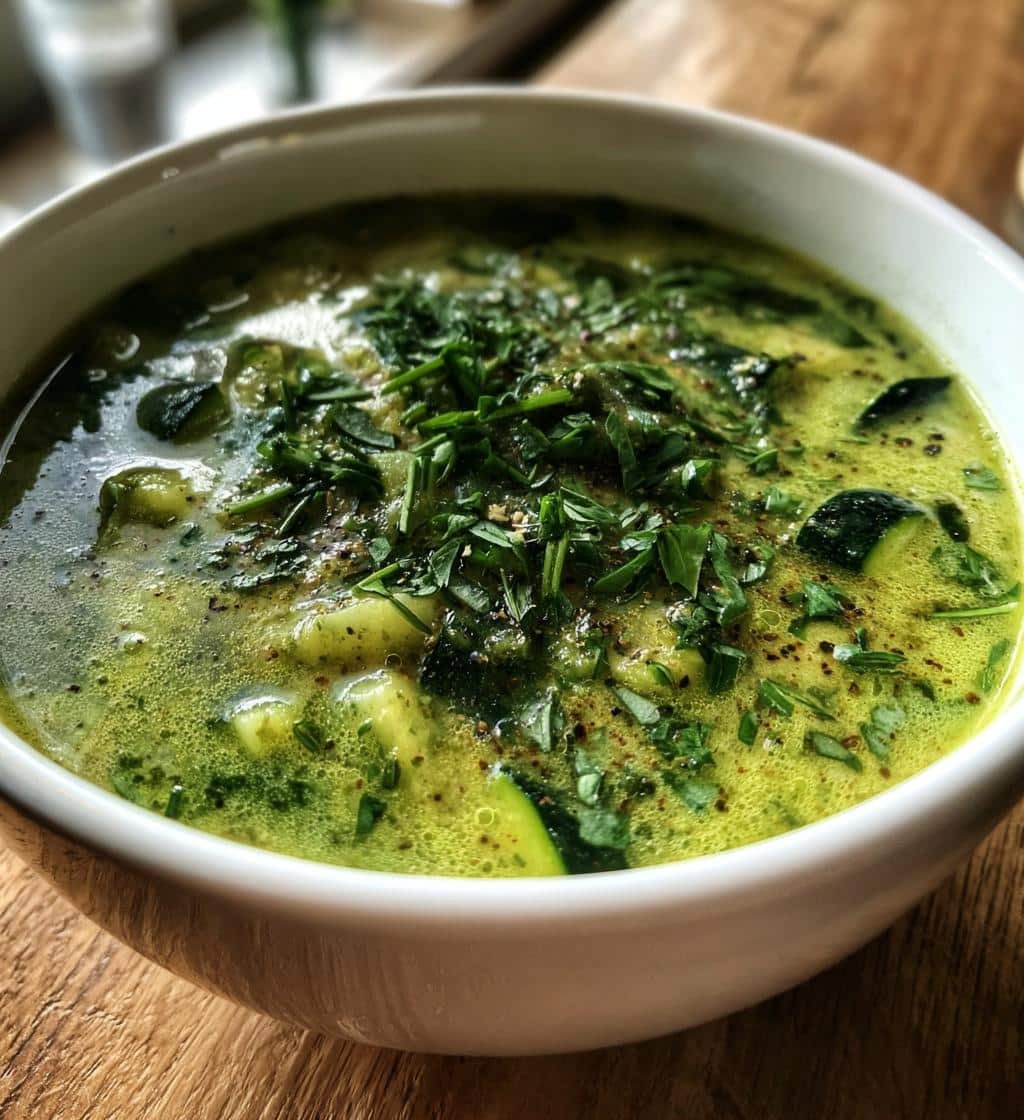 Healthy Green Goddess Detox Soup with Zucchini & Kale Bliss 4 Healthy Green Goddess Detox Soup with Zucchini & Kale - detail 1