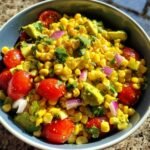 Healthy Grilled Street Corn Salad with Avocado "Mayo"