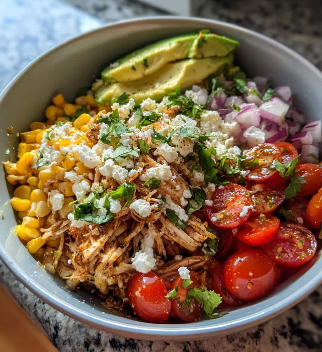 Healthy High-Protein Chicken Street Corn Salad - detail 1