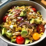 Healthy High Protein Chicken Street Corn Salad Bowl
