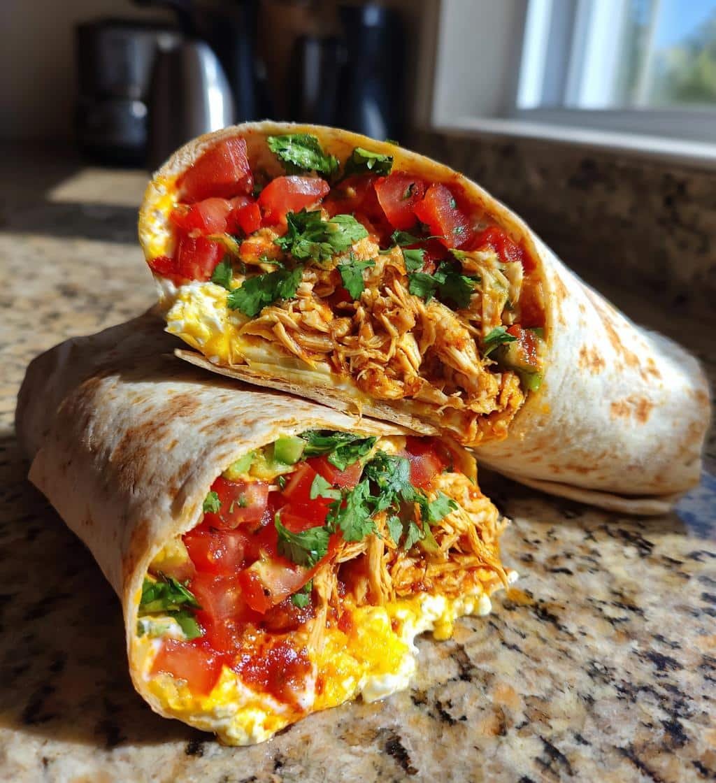 Healthy High-Protein Cottage Cheese Wrap with Lime Chicken