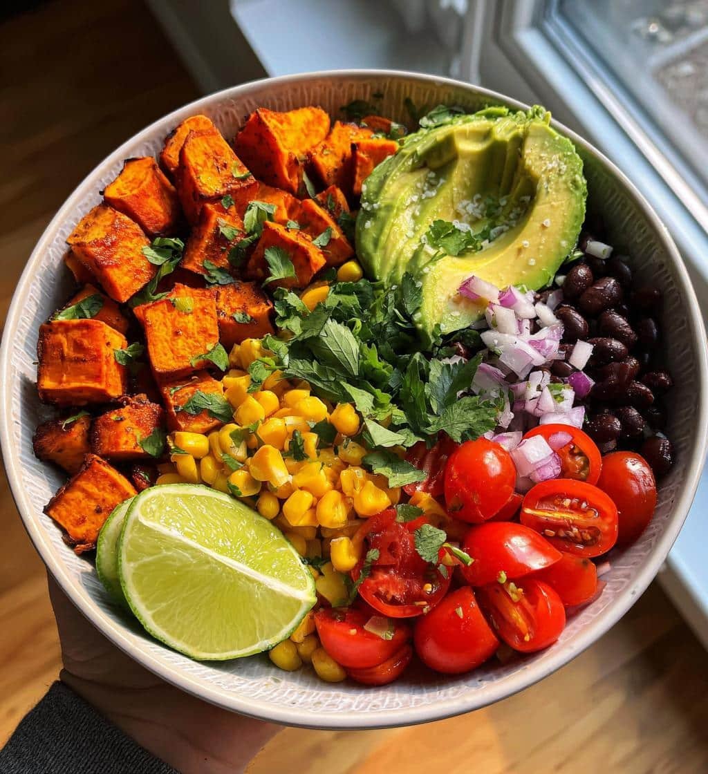 Healthy Homemade Roasted Sweet Potato Taco Bowls