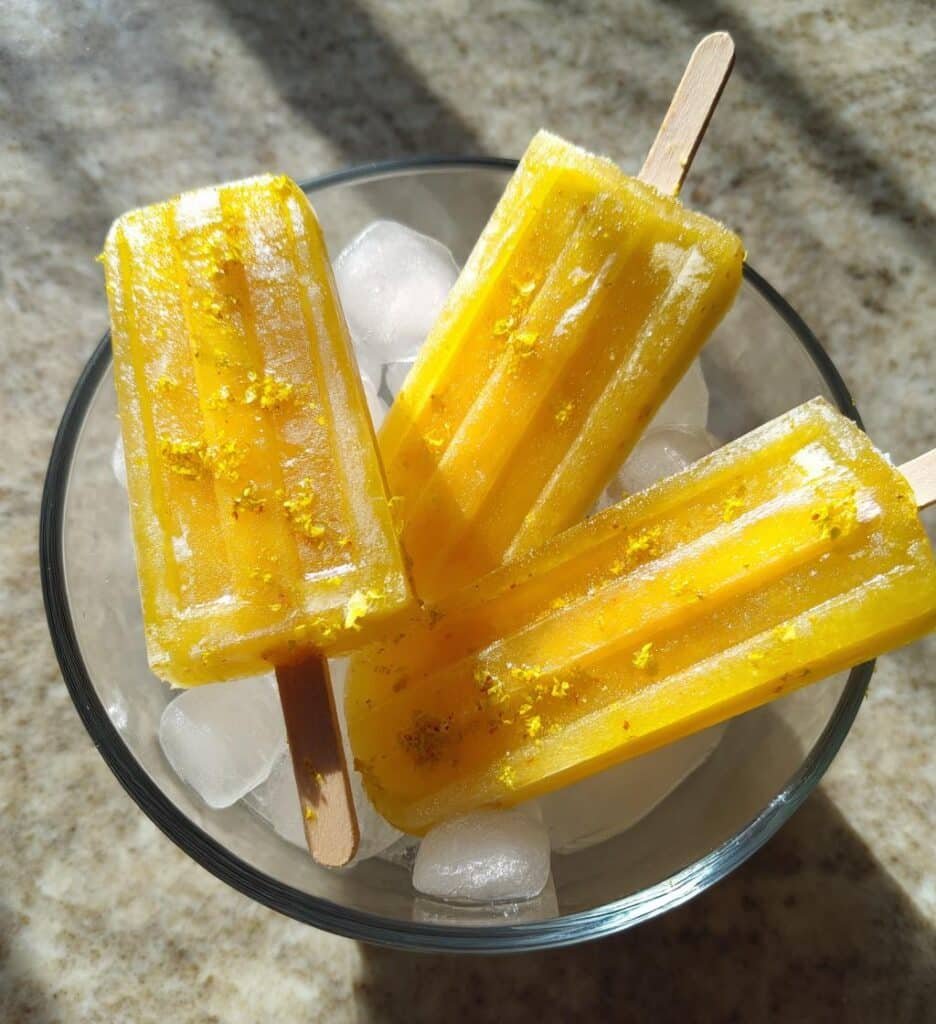 Healthy Honey and Lemonade Popsicles