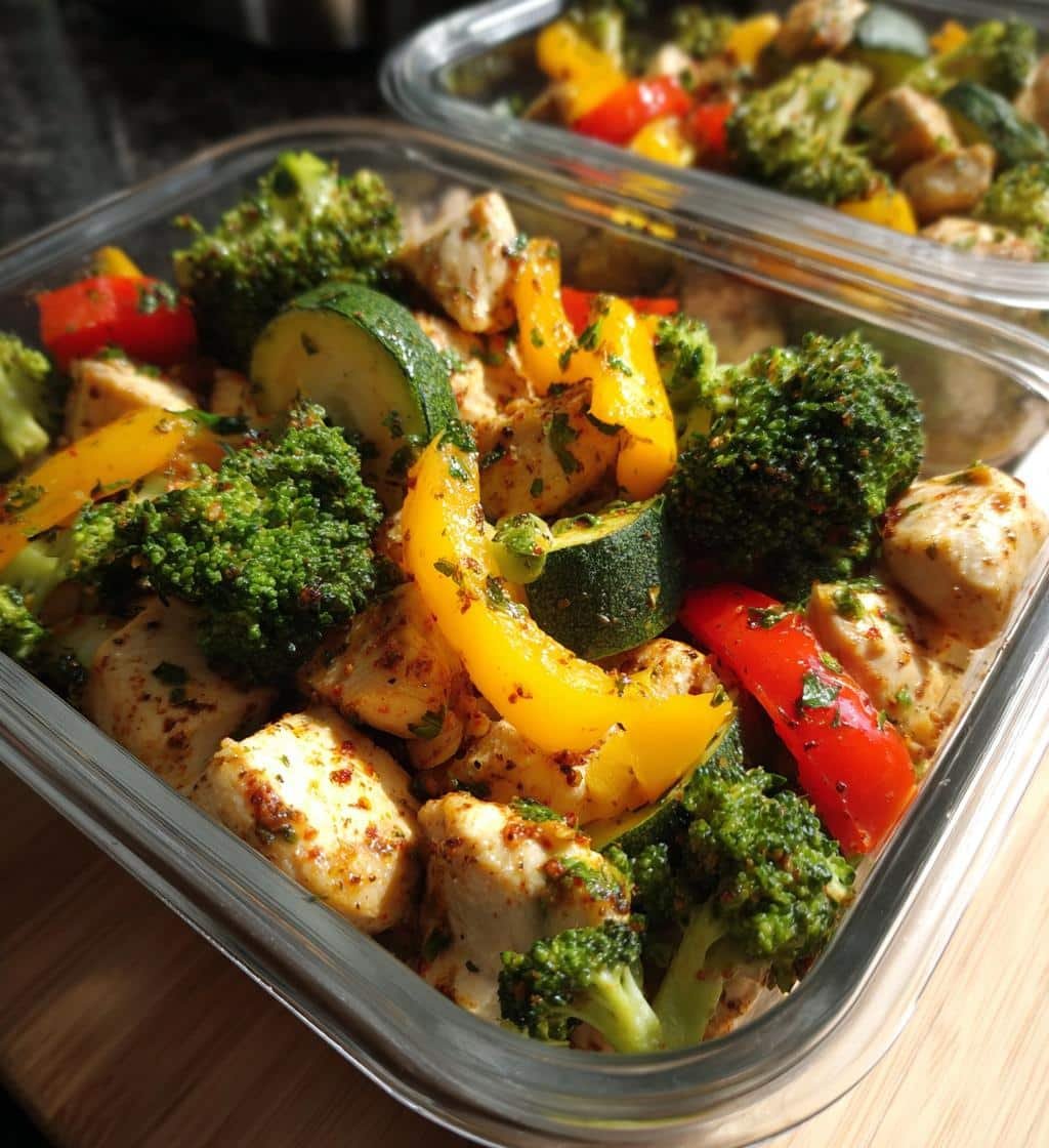 Healthy Low Carb Chicken Meal Prep Bowls in 4 Simple Steps 4 Healthy Low Carb Chicken Meal Prep Bowls - detail 1