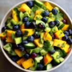Healthy Mango Cucumber Blueberry Avocado Salad