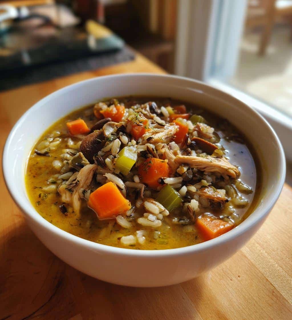 Healthy Morel Mushroom & Wild Rice Soup