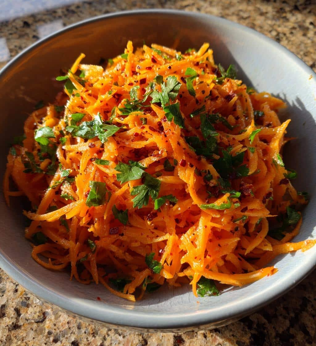 Healthy No-Chop Spicy Carrot Salad