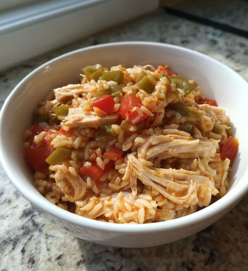 Healthy Quick Crockpot Chicken and Rice