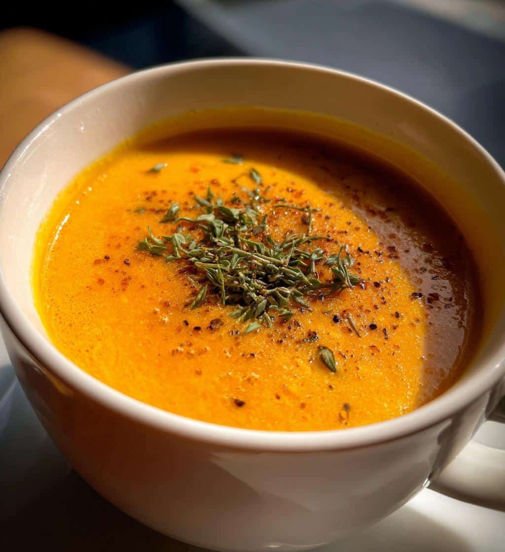Healthy Roasted Carrot Ginger Soup - detail 1