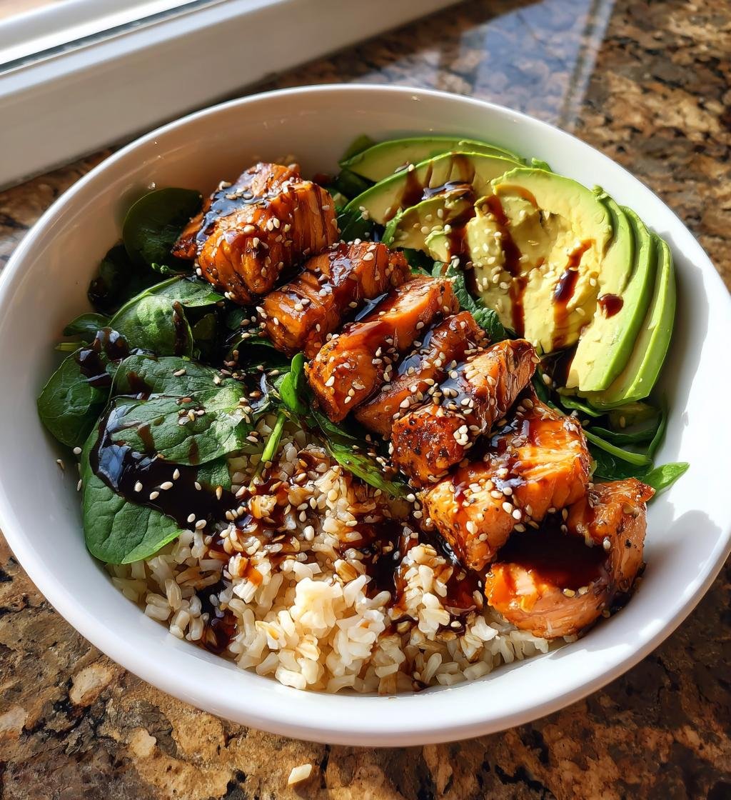 Healthy Salmon Rice Bowl - detail 1