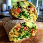 Healthy Spicy Chickpea and Avocado Vegan Wrap