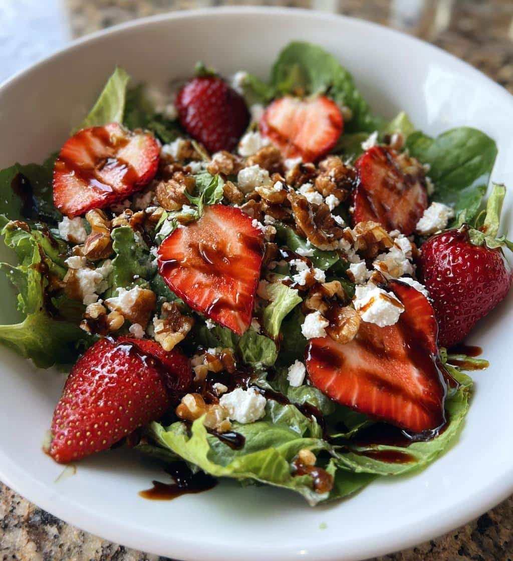 Healthy Summer Salad with Strawberry - detail 1