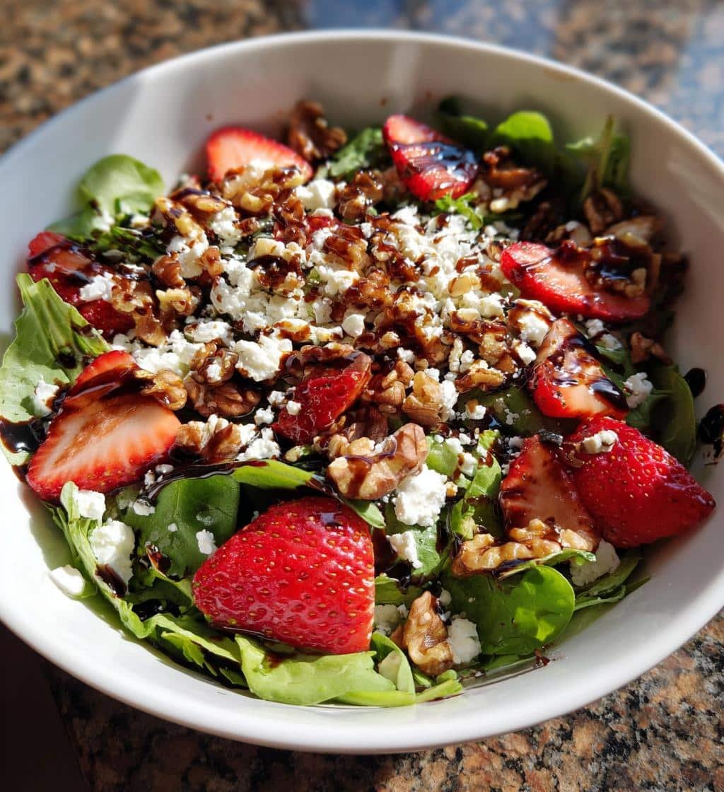Healthy Summer Salad with Strawberry