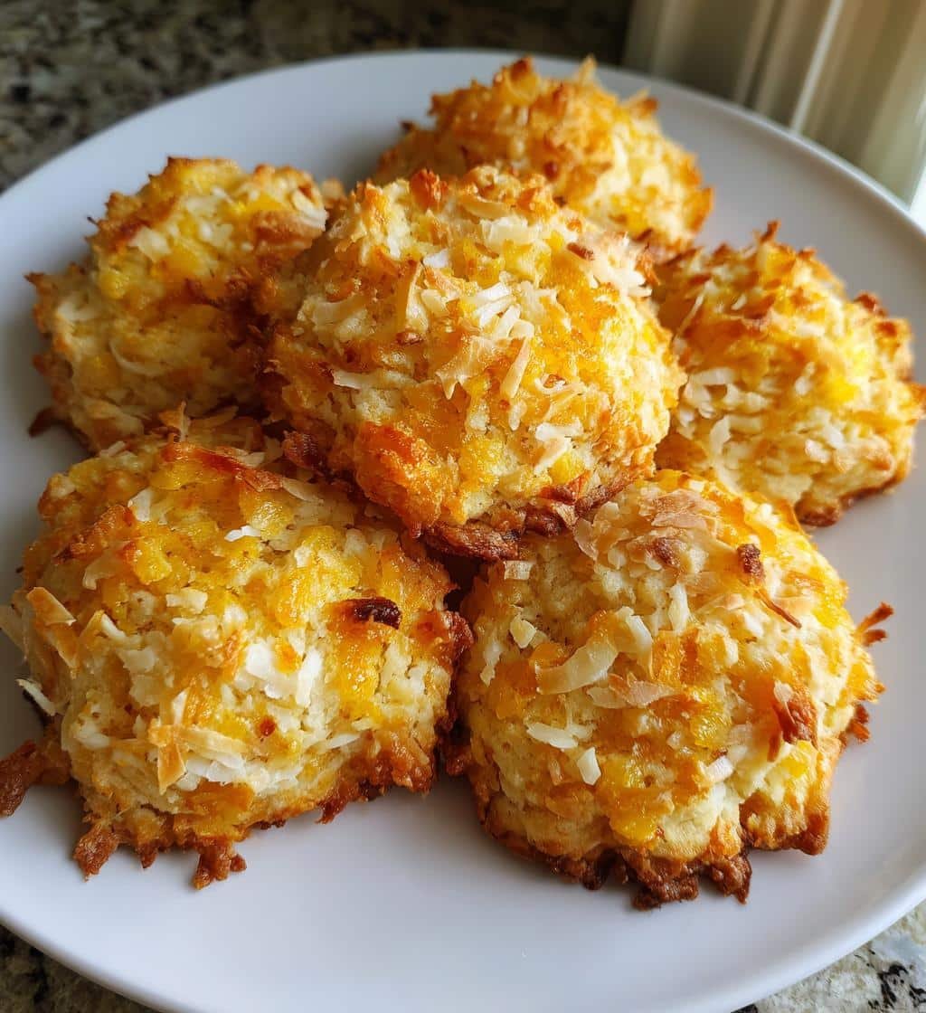 Healthy Tropical Hawaiian Pineapple Coconut Cookies