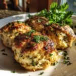 Homemade Garlic Parmesan Chicken Meatloaves
