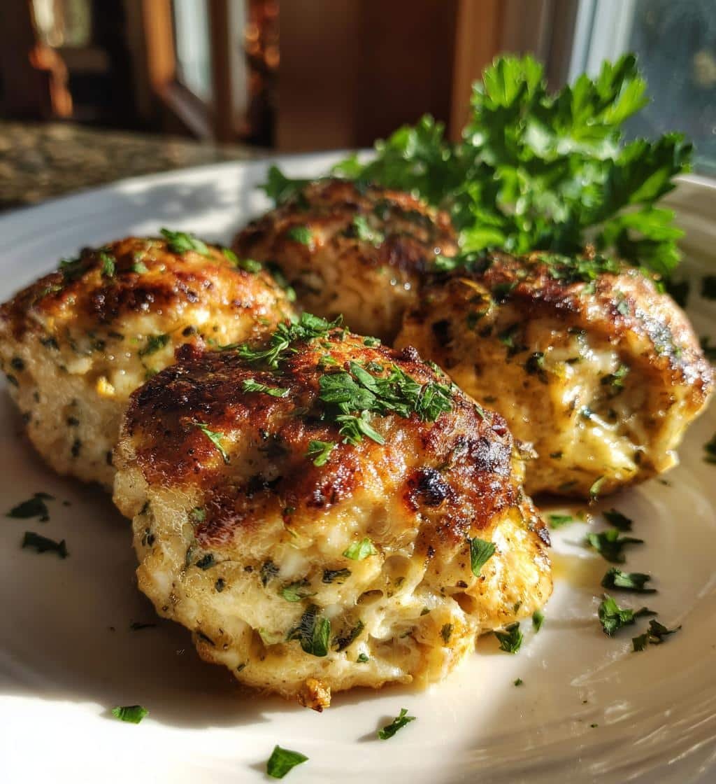 Homemade Garlic Parmesan Chicken Meatloaves
