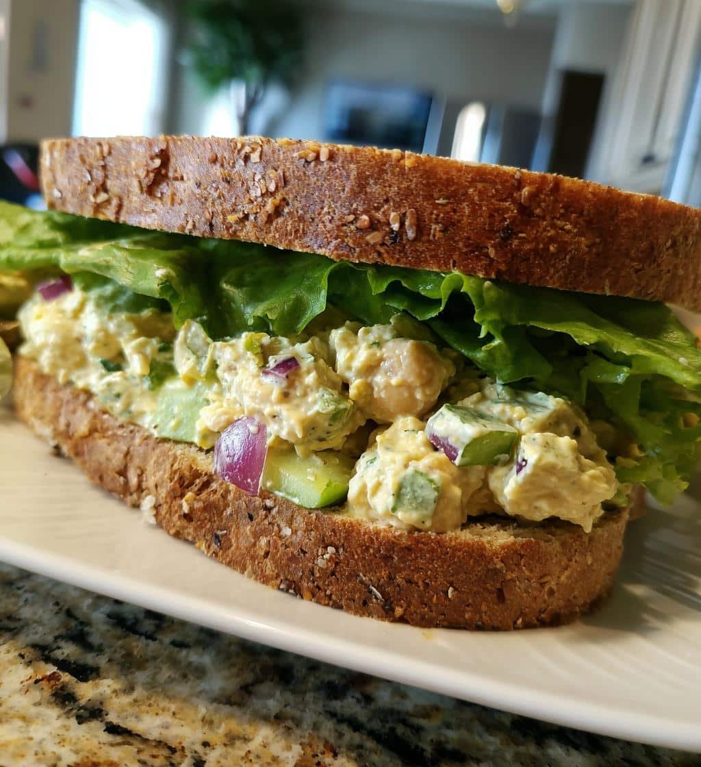 4-Day Healthy Chickpea Salad Sandwich - Crunchy Bliss! 4 CHealthy hickpea Salad Sandwich (4-Day Prep) For meal prep - detail 1