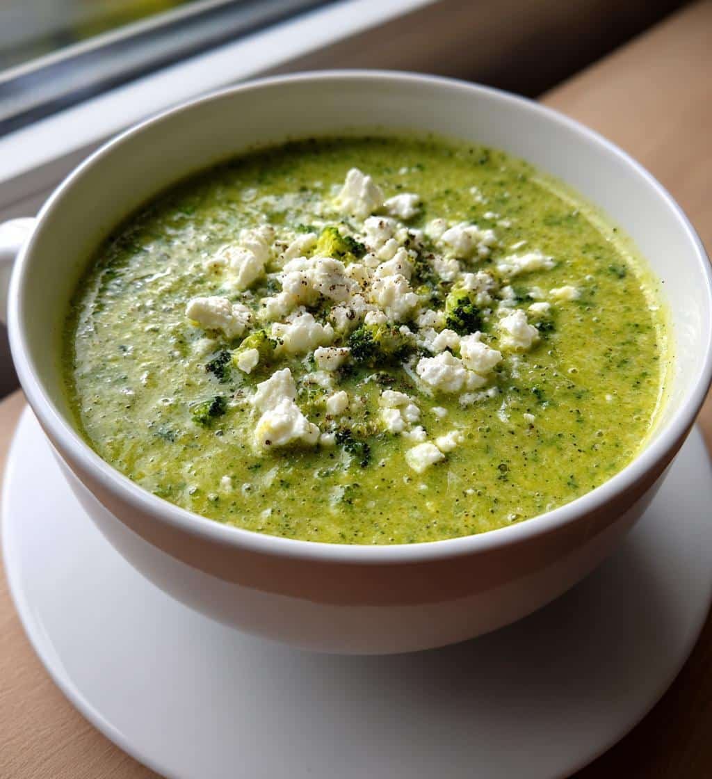 Healthy 5-Minute Broccoli-Feta Soup - detail 1