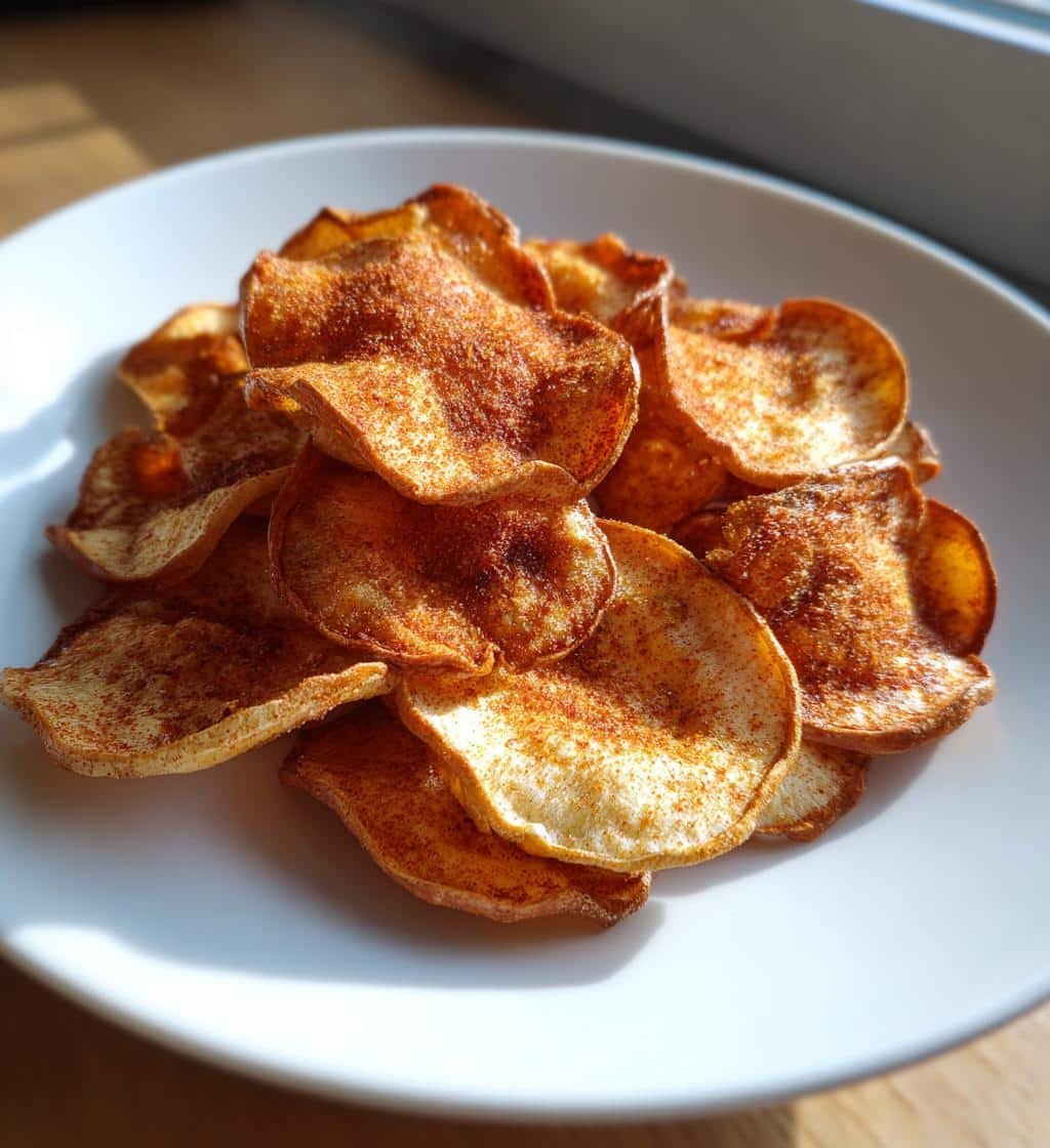 Healthy Air Fryer Cinnamon Apple Chips