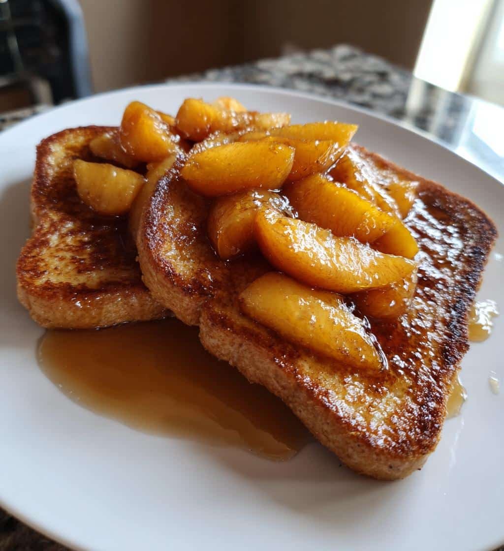 Healthy Air Fryer Peach French Toast