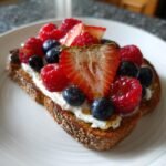 Healthy Air Fryer Ricotta Toast with Berries