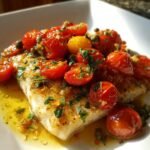 Healthy Baked Mahi Mahi with Lemon Tomato-Caper Sauce