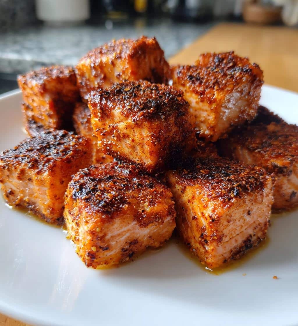 Healthy Blackened Salmon Bites (Air Fryer)