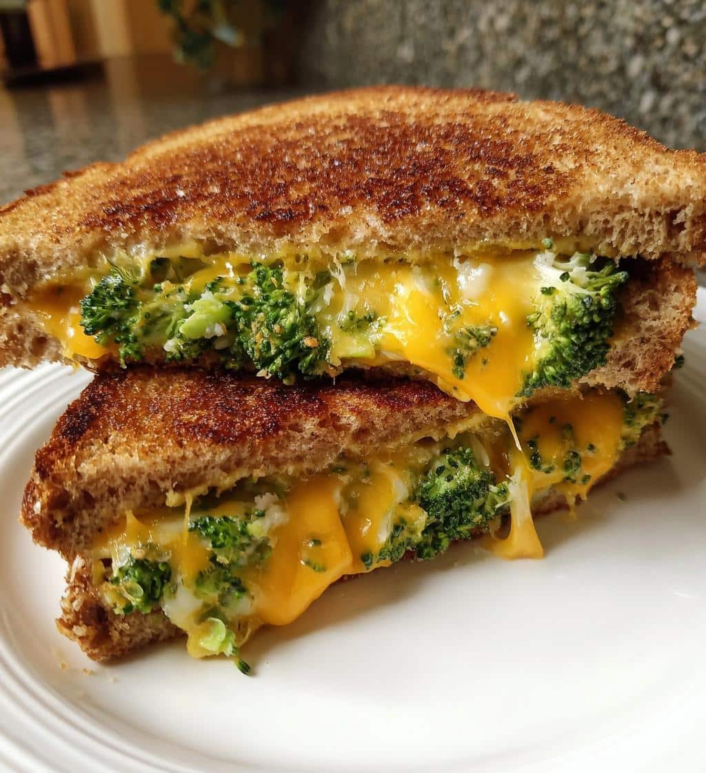Healthy Broccoli Melt Sandwich