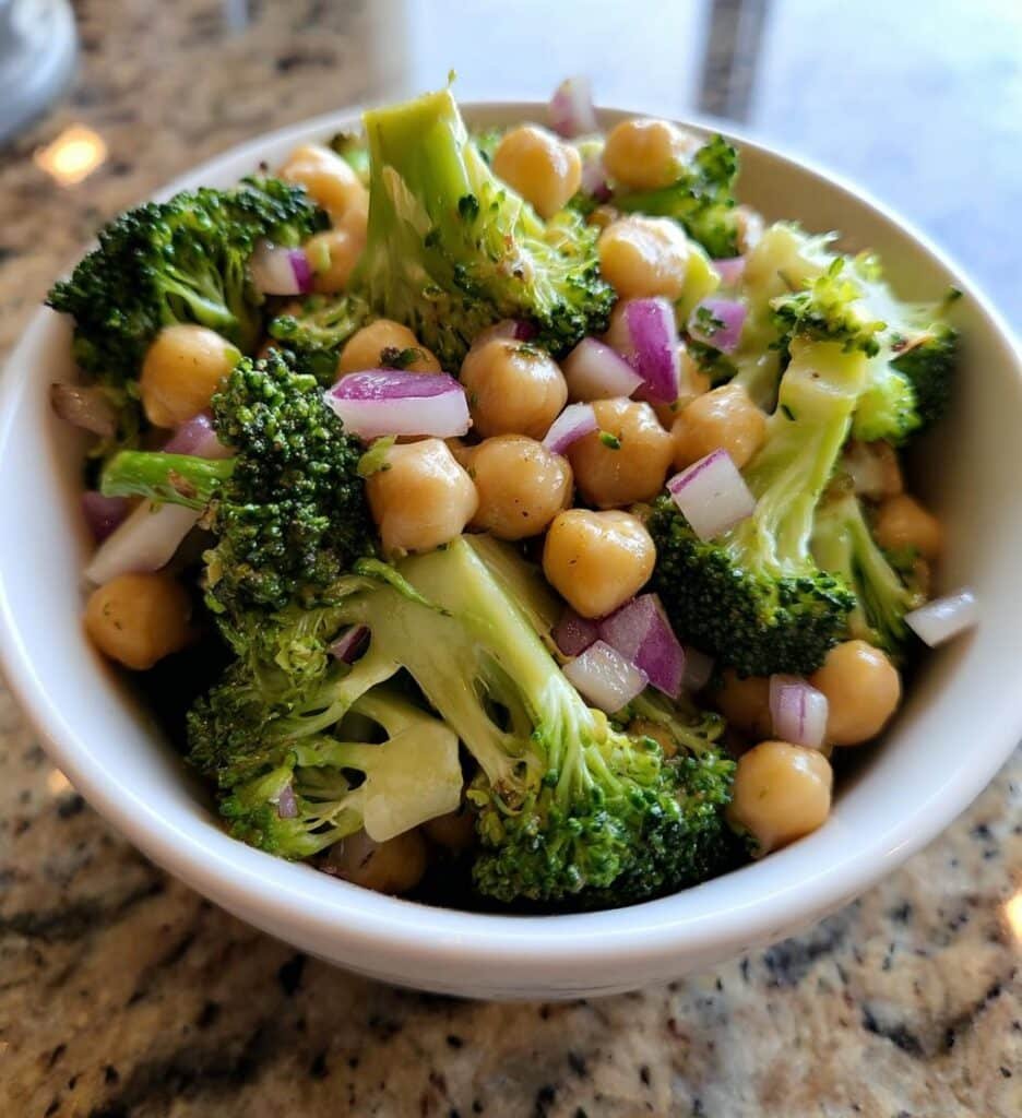 Healthy Broccoli and Chickpea Salad